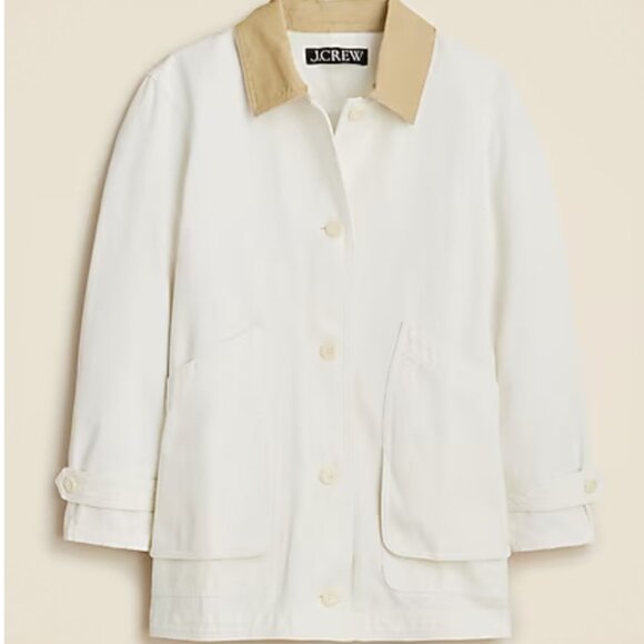 J Crew Barn Jacket™ in canvas Ivory, size small  (oversized! could fit M too) - Picture 5 of 7